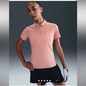 Nike Victory Women's Dri-FIT Short-Sleeve Golf Polo size medium peach
